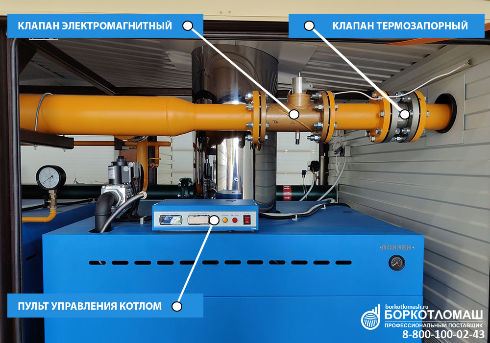 Газовый коллектор с устройствами защиты
