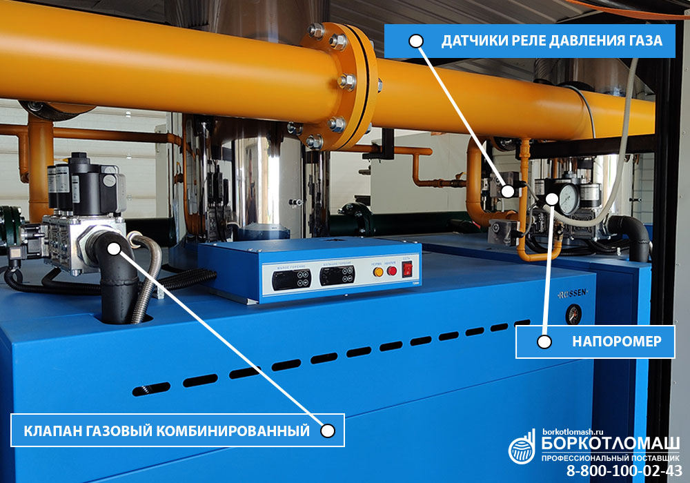 Газовый коллектор, приборы КИПиА