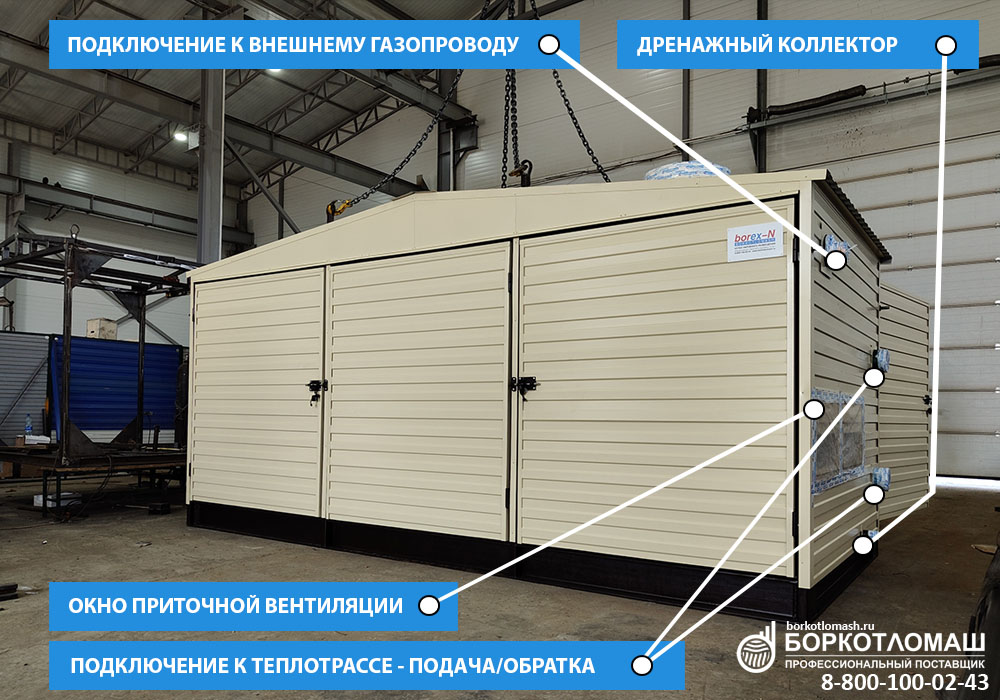 Внешний вид уличного котла borex-N 1500 кВт